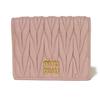 Used Matelasse Compact Wallet 12166 5MV204 2FPP F0E18 7941 Current Collection Pink RFID Logo Metal Alabaster Women's