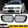 Gloss Black Front Bumper Kidney Grill For BMW 3 Series 1998-2001 E46 M3 323 I/is 325Ci 328 i/is/Ci 330Ci 2 Doors Grilles