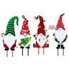 Рождественские декоративные гномы Колья Симпатичные садовые металлические гномы во дворе Художественная вывеска Вставка на лужайке Праздник Новый год Домашние уличные колья Рождественские украшения