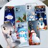 Cartoon Snowman Christmas Clear Case For Xiaomi Mi Poco X3 NFC M3 Pro F3 F1 11 Lite 12 Note 10 11T 9T Transparent Phone Cover