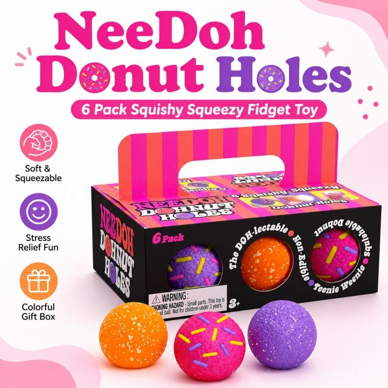 3-In-1 Chocolate Ball Squishy Toy, Squeeze Stress Relief Slow-Rebound Fidget Toy, Mini Novelty Gift Toy