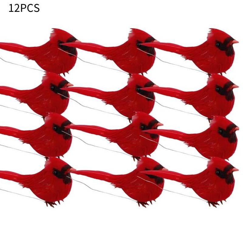 Whimsical Natural Material Robin Bird Ornament For Holiday Tree Decor Style