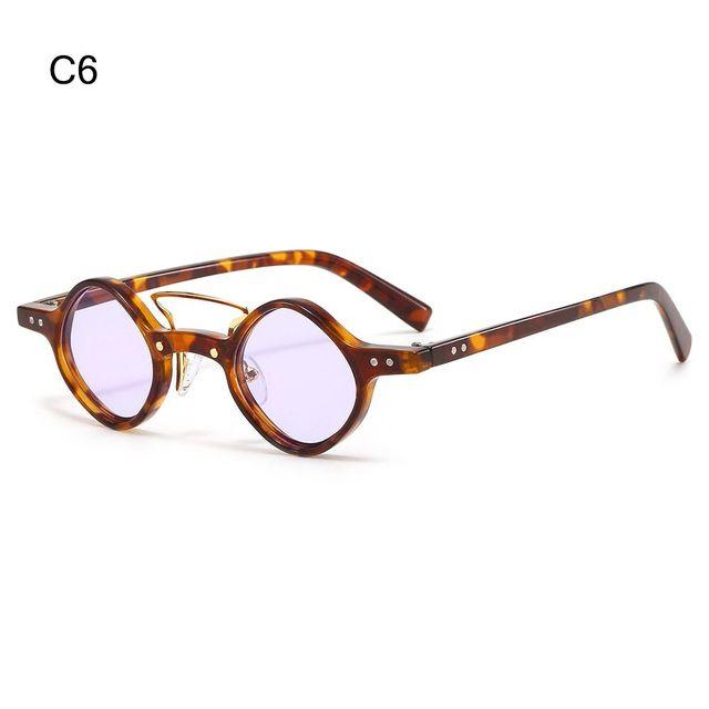 Солнцезащитные очки в стиле хиппи, маленькие круглые квадратные мужские и женские ретро очки в стиле стим-панк, винтажные очки с градиентом для вождения, UV400