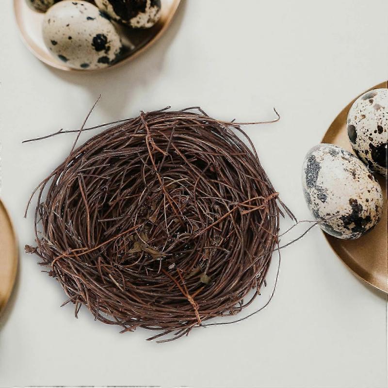 Handmade Vine Bird Nest Home Nature Craft Holiday for Photo Garden Decor