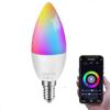 Умная Wi-Fi лампочка E14 RGB, разноцветная, с регулируемой яркостью, светодиодная, Умная лампочка