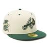 New Era 59FIFTY Cap 14562015 NER35C2823 MLB Atlanta Braves ATL Green White SIDE PATCH ONSPOTZ Exclusive Hat 5950 Side Patch Straight Flat Visor New