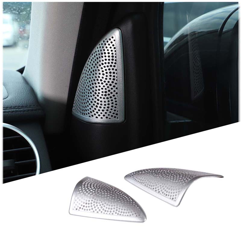 Для Land Rover Discovery 4 2010-2016 нержавеющая сталь серебристого цвета дверь автомобиля на стойке Аудио динамик твитеры крышка отделка автомобиля