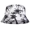 Unisex Coconut Tree Print Personality Bucket Hats Fishermen Caps Outdoor Casual Cap Sunscreen Hat