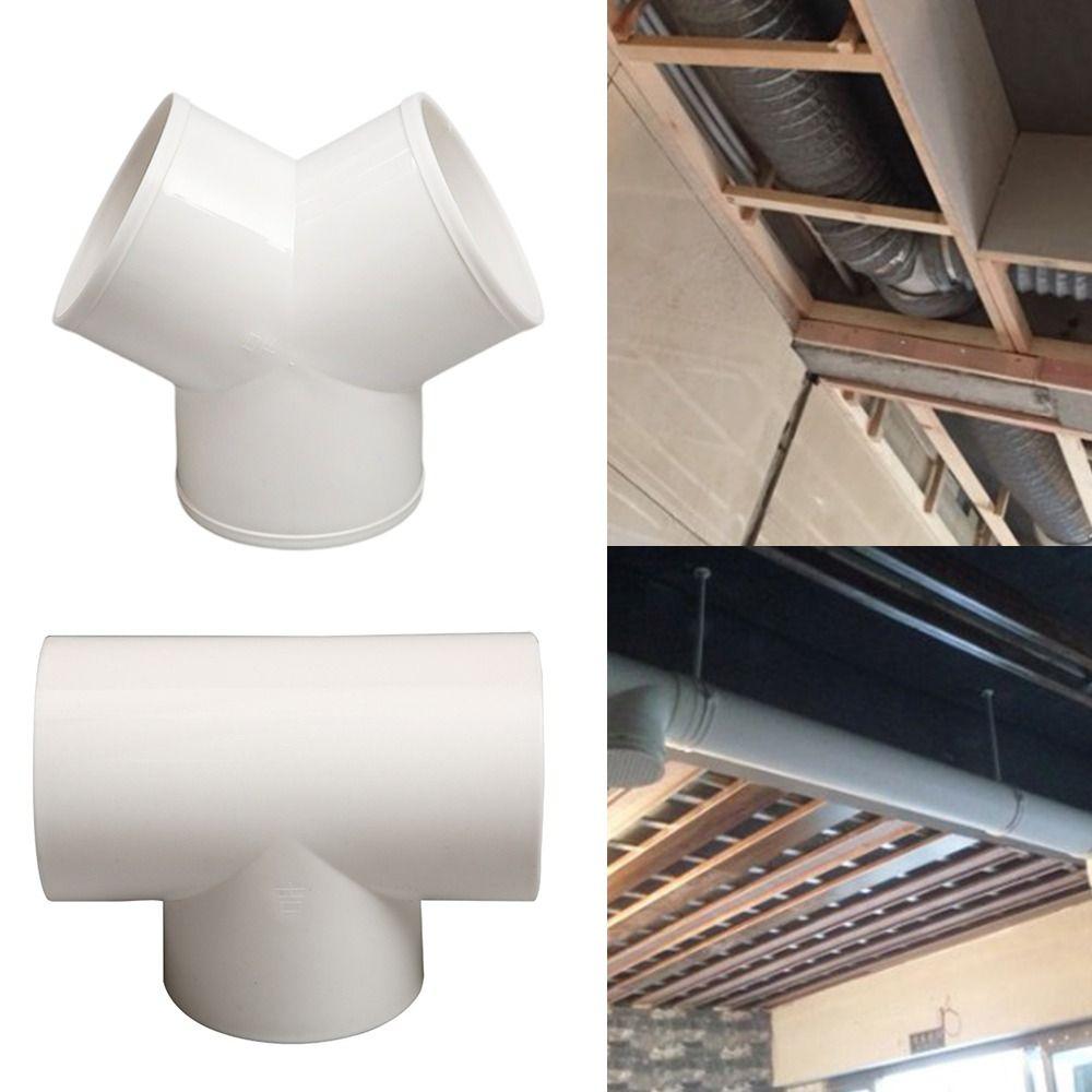 PVC Exhaust Duct Connector T/Y Shape Extractor Fan Ventilation Duct Coupler  Air Ventilation