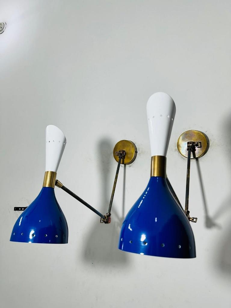 Pair of Modern Italian Diabolo Wall Sconces – Decorative Wall Light Fixtures