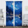 Небо и океан элегантные шторы для комнаты 2 шт тюль для спальни абажуры Хэллоуин украшение гостиная занавеска перегородка кухня
