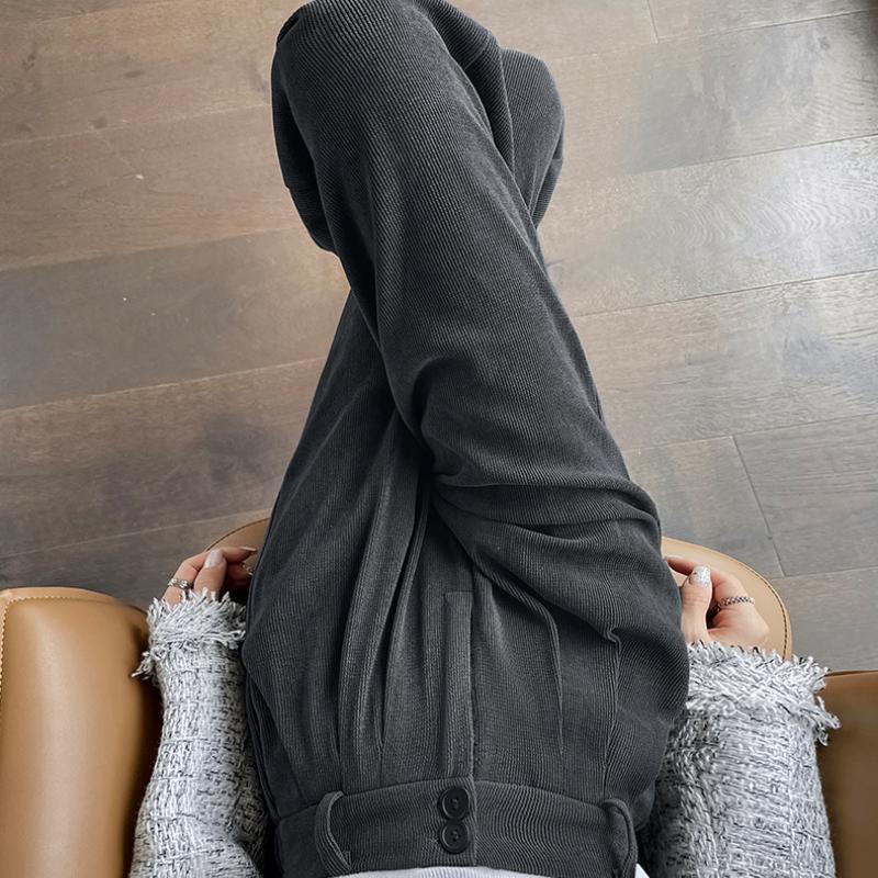 Белые вельветовые брюки широкого кроя для женщин на осень и зиму, новые узкие прямые драпированные брюки Small Plus из бархата