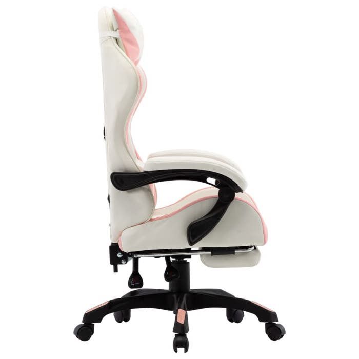 VidaXL Gaming Armchair with Footrest Reclining Chair Computer Armchair Work Office Interior Pink and 287994
