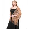 Wedding Shawl Tassel Scarves Cashew Floral Mesh Fringe Wraps  for Wedding Evening Party Dresses