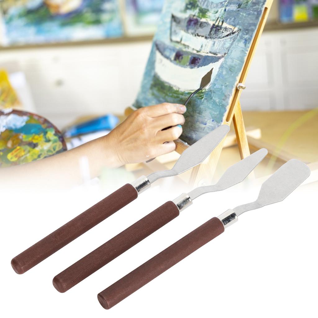 3 шт. Мастихин из нержавеющей стали, шпатель, инструмент для рисования маслом, глиняная скульптура