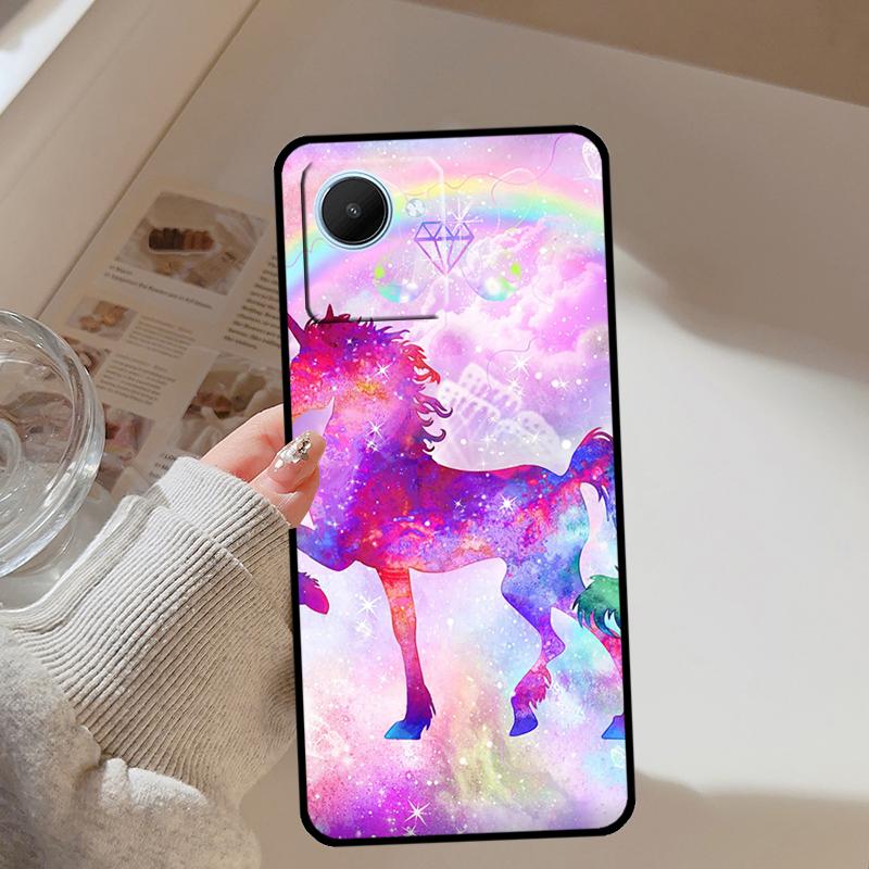 Розовый Единорог Радуга Милый Для Realme GT 7 Pro 5 GT 6 6T C67 C61 C55 C53 C51 C21Y C25S C75 10 11 12 13 14 Pro Plus Чехол
