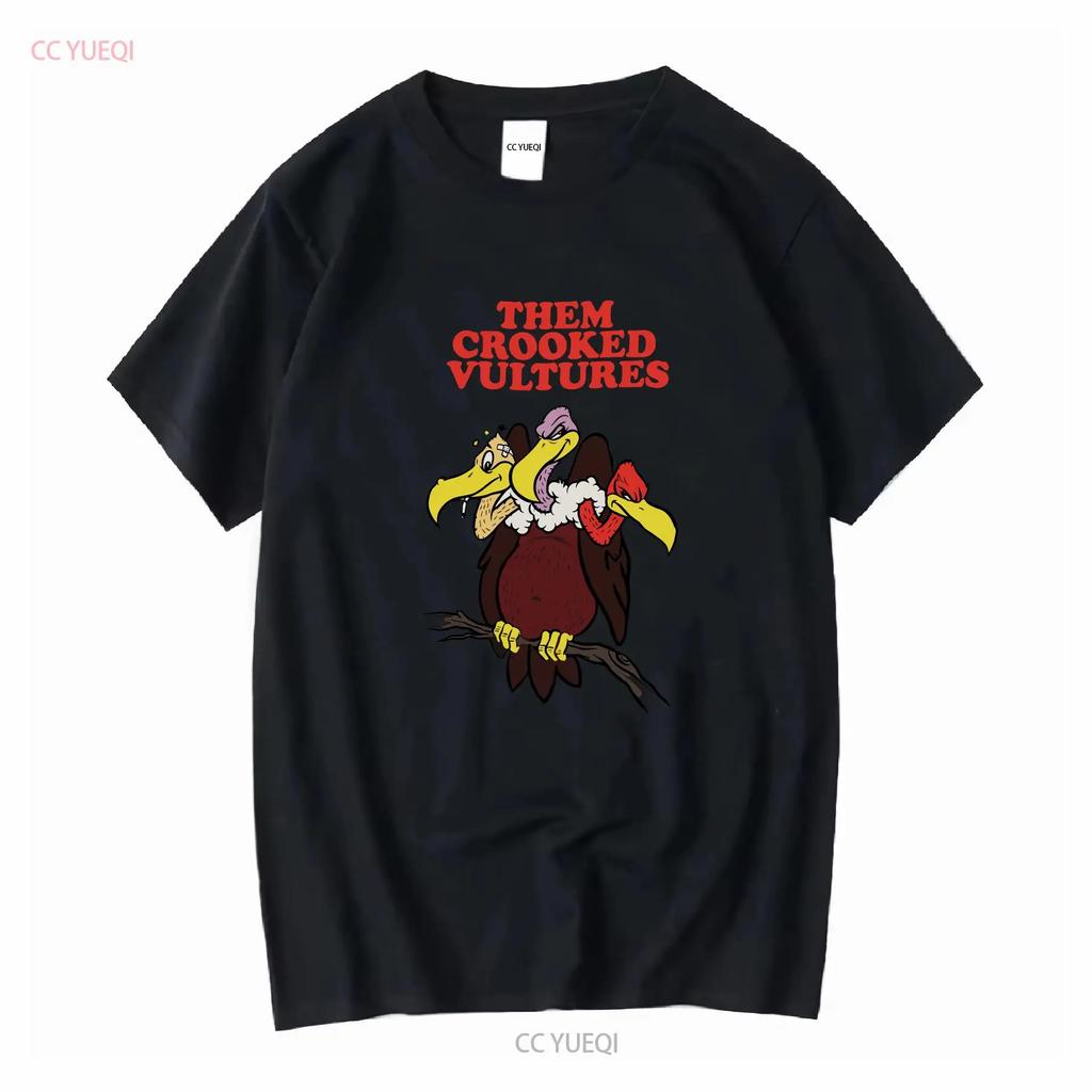 Редкая футболка Them Crooked Vultures для фаната Черная S 2345XL GC1148 с длинным или коротким рукавом винтажная Слегка выстиранная Удобная
