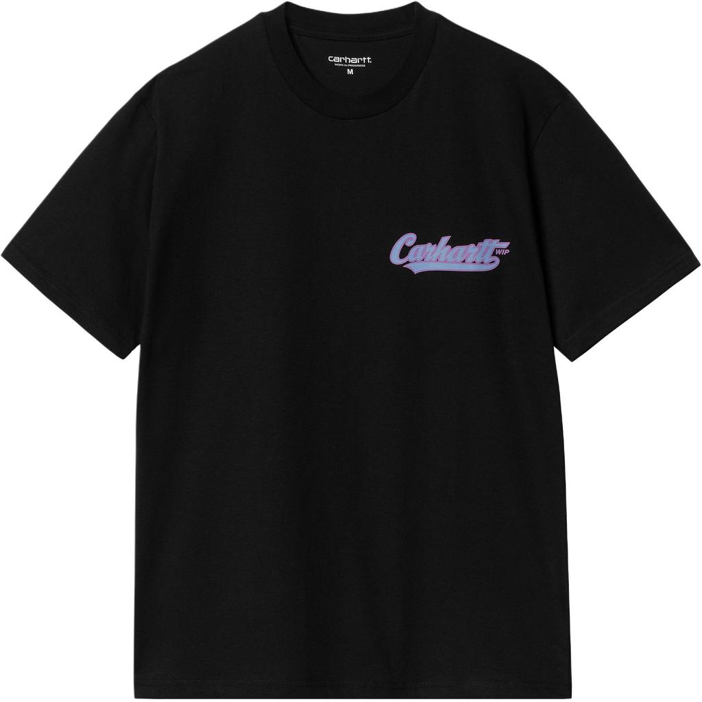 Carhartt WIP SS24 S/S Футболка с принтом логотипа и букв/цифр на спине, с круглым вырезом, короткий рукав, мужская футболка I033950-89-XX