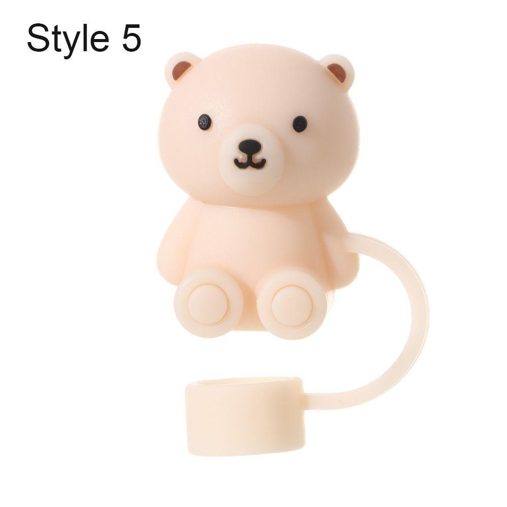 Reusable Splash Proof Straw Tips Cover Cup Accessories Drinking Dust Cap Silicone Straw Plug