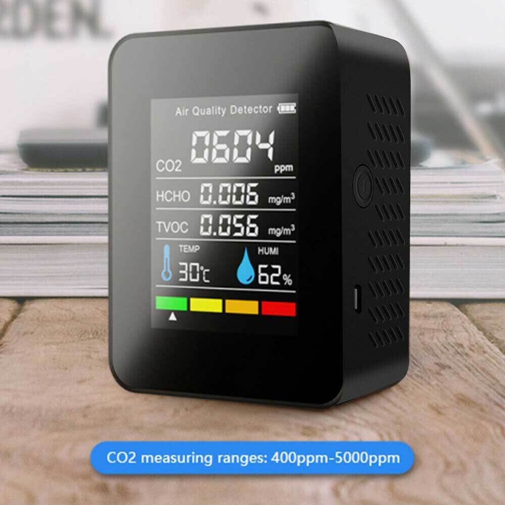 5-в-1 CO2 TVOC тестер качества воздуха тестер полупроводниковый детектор углекислого газа