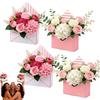 New Folding Valentine Envelope Boxes Empty Stripes Flower Bouquet Package DIY Flower Bouquet Paper Boxes Valentine's Day