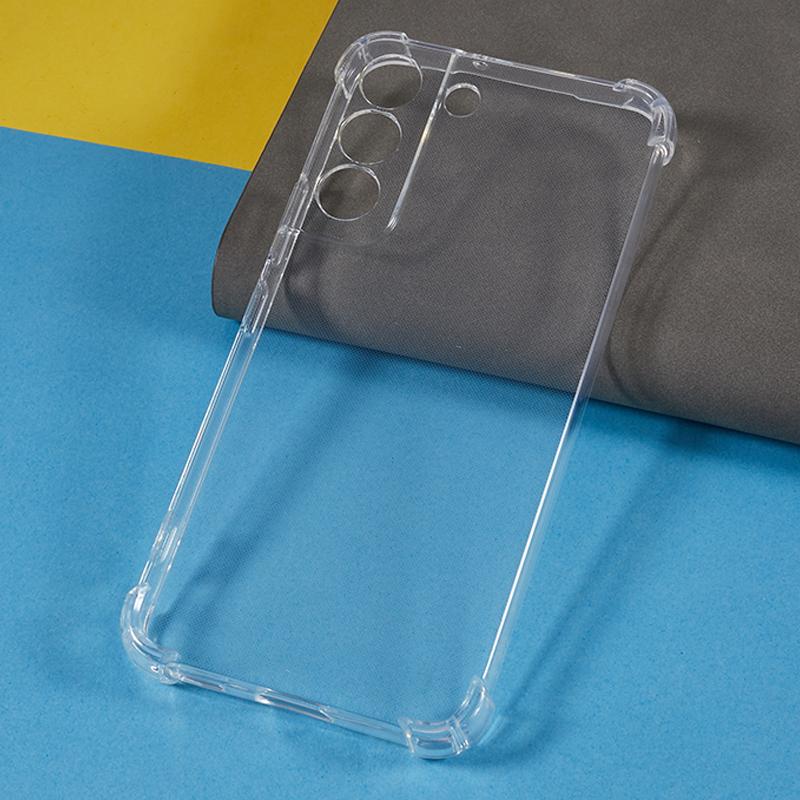 For Samsung Galaxy S22+ 5G Back Cover Reinforced Corners Anti-drop TPU Transparent Phone Case