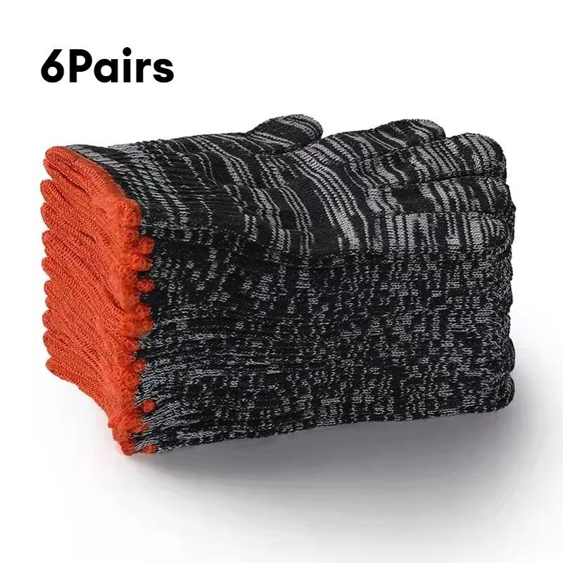 6/12 пар рабочих перчаток, устойчивых к пятнам, для обслуживания автомобиля, кемпинга, скалолазания, вязания, дышащих, защитных рабочих перчаток