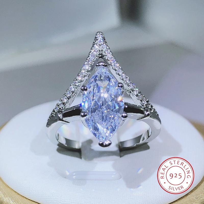 Новейшее кольцо в форме капли с белым цирконом AAAAA из меди, женское, высокая ювелирия, свадебная вечеринка, подарок на день рождения