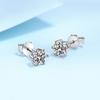 Certified Moissanite 14K Yellow Gold Stud Earrings 925 Sterling Silver 1-2 CT Wedding 6 Prongs Diamond Earrings Classic Jewelry