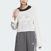 adidas Прозрачный вязаный топ с длинными рукавами Originals, белые топы JI7043