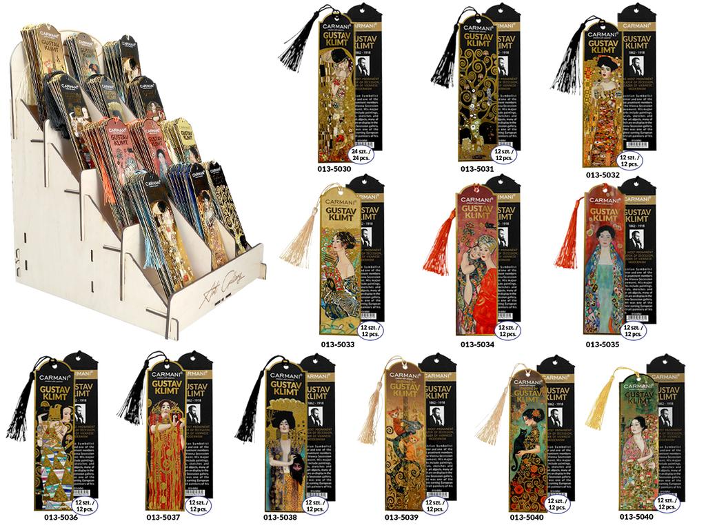 Set of 12 Bookmarks Painting Gustav Klimt Mix of Patterns Gift