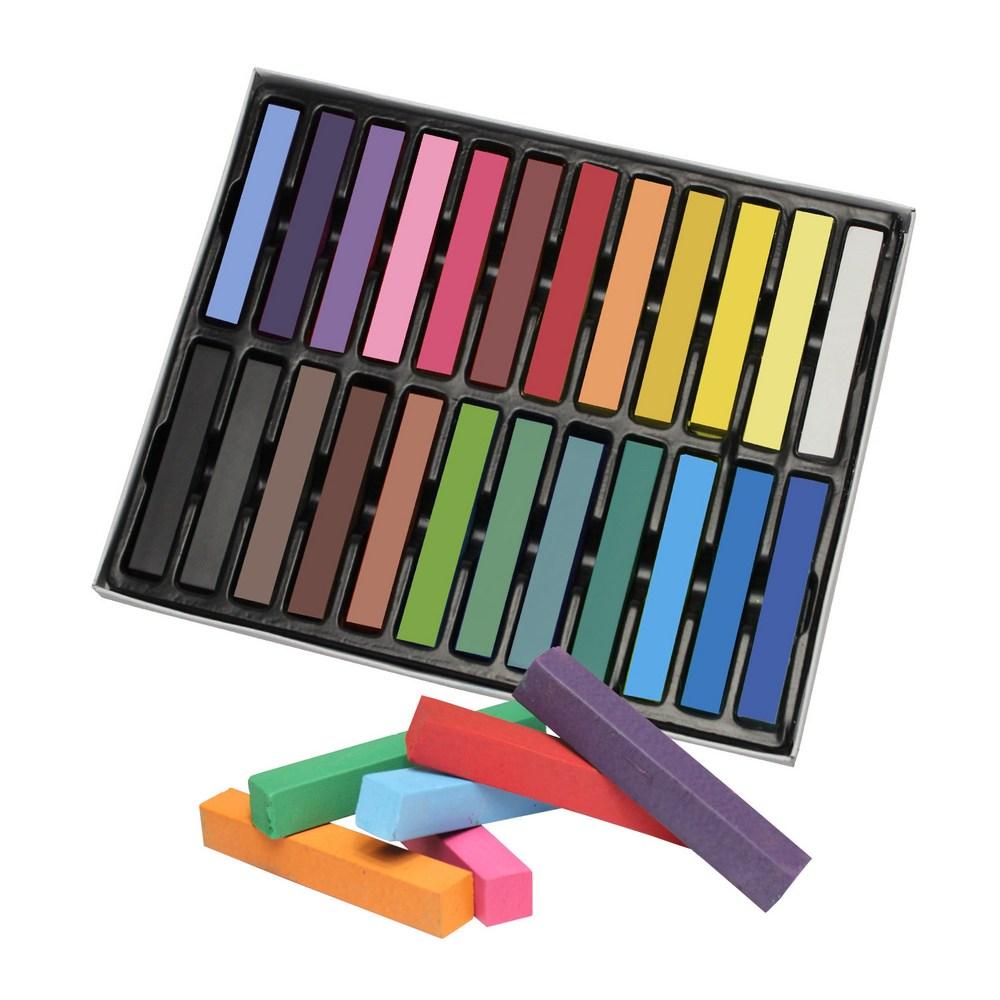 Mikiriki Prof Hair Chalk Set, 24 Hair Chalk Colors, 1 pcs