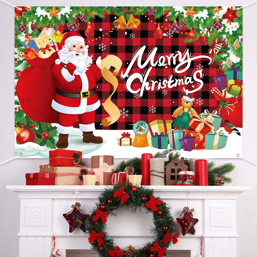 Christmas Backdrop Background Merry Christmas Decorations For Home 2025 Navidad Noel Kerst Natal Xmas Decor Supplies Gifts
