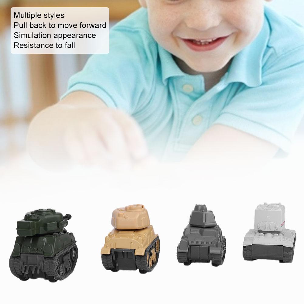 4pcs 1/64 Alloy Tank Model Toy Highly Simulation Children Kid Pull Back Vehicle Toy