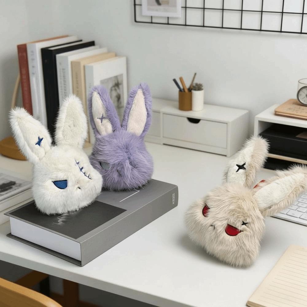 Soft Gothic Rabbit Compact Stitched Bunny Spooky Toy Halloween Plushie Cosplayers