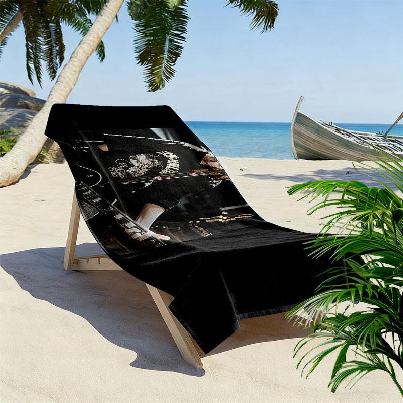 Tom Kaulitz Print Beach Towel, Large Soft Quick Dry Towel for Beach Camping Swimming