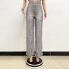 Women's New High Grade Solid Color Pendant Sequin Casual Wide Leg Pants