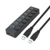 USB C Адаптер 7 в 1 Разветвитель с 4 портами USB 3.0 3 порта Type-C Скорость 5 Гбит/с Переключатели Управляемый Адаптер Передачи Данных