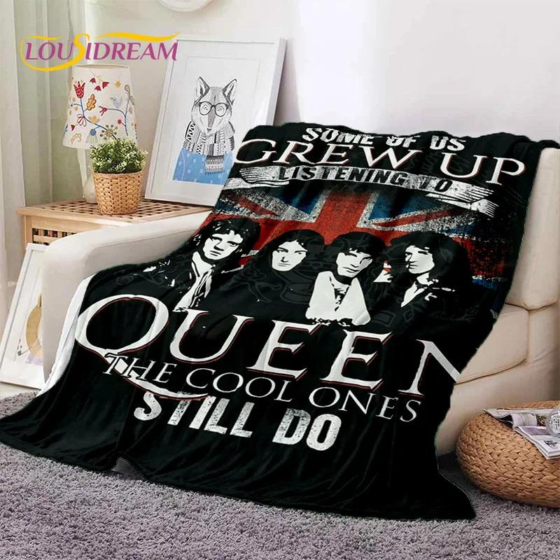 Классика Queen-Rock-Band Freddie Мягкое фланелевое одеяло для кровати, спальни, дивана, пикника, плед для покрывала, отдыха на свежем воздухе, подарок
