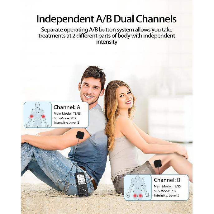 ЧЭНС-аппарат Мышечный стимулятор для терапии обезболивания, 22 режима EMS TENS-машина, Электронный миостимулятор для снятия боли в плече, боли в спине,