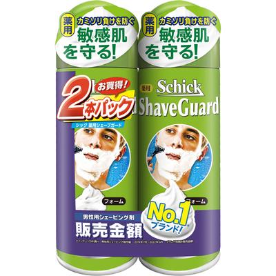 Sic japan Schick Shave Guard Schick Medicated Shave Guard пена для бритья 200 г x 2 (Квази-лекарство) Пена для бритья для мужчин (1) Смочите бороду.