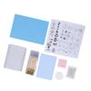 Rubber Stamp Carving Blocks Set A5 Blue Pad Incisive Knife DIY Comfortable Handle Washable Printing