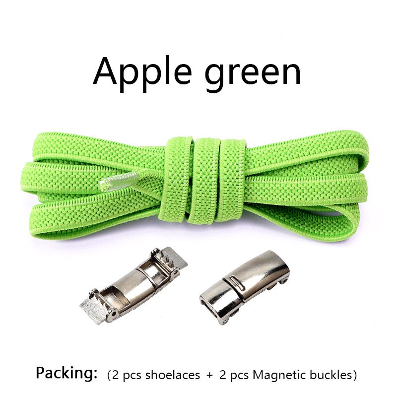 1 пара шнурков без завязывания, магнитная застежка, эластичные шнурки для детских и взрослых кроссовок, плоские резиновые шнурки