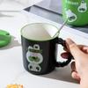 Новая мультяшная кофейная чашка, портативная керамическая чашка для девочек с дорогими чашками для дома, сувениры с крышкой, ложкой, стаканом для воды