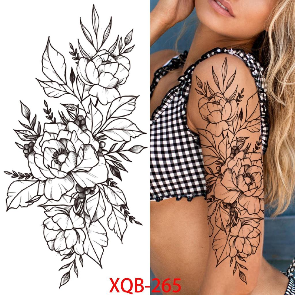 НОВЫЕ Татуировки Временные Водонепроницаемые Татуировки Наклейки Цветы Розы Татуировки Тела Искусство Руки Татуировки Волк Тигр Лев Грудь Татуировки Ноги Для Взрослых