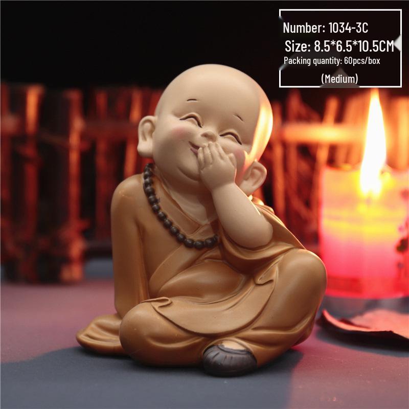 Creative Shaolin Monk Meditation Ornament - Perfect for Home or Car Decor