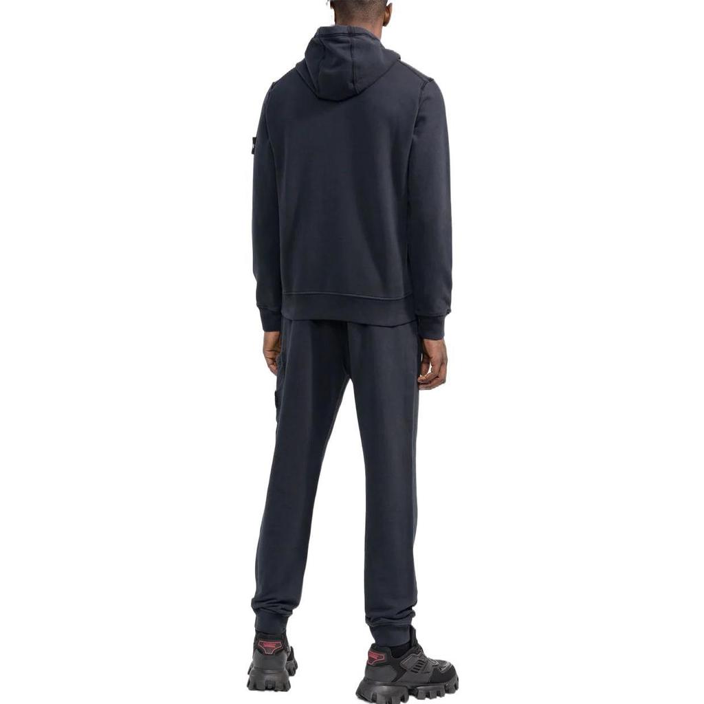 STONE ISLAND Худи с логотипом-значком, темно-синий, мужской, топы, синий, 771564120-V0020