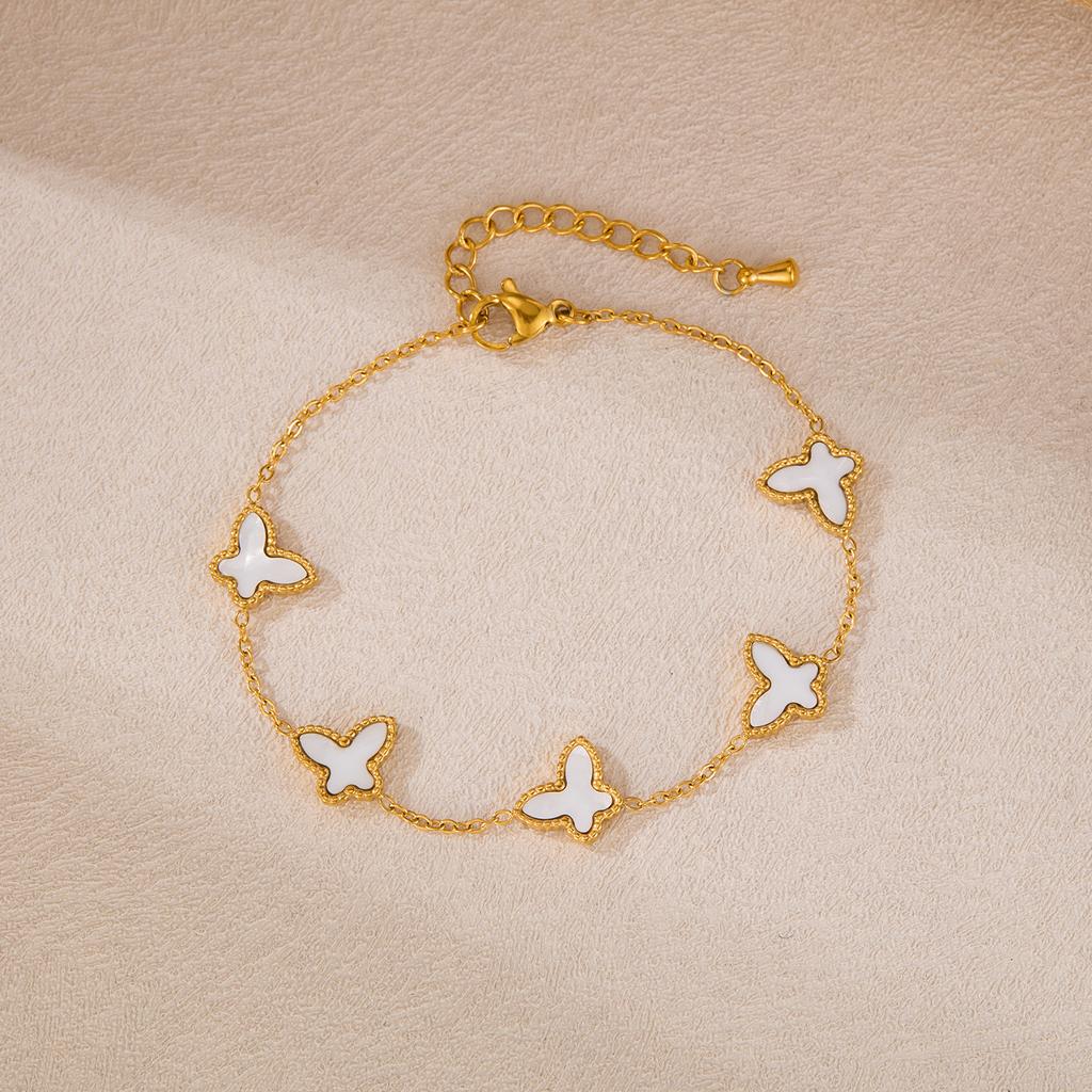 Титановая сталь Высококачественный стиль бабочки ювелирных изделий Мода нержавеющая сталь браслет для женщин