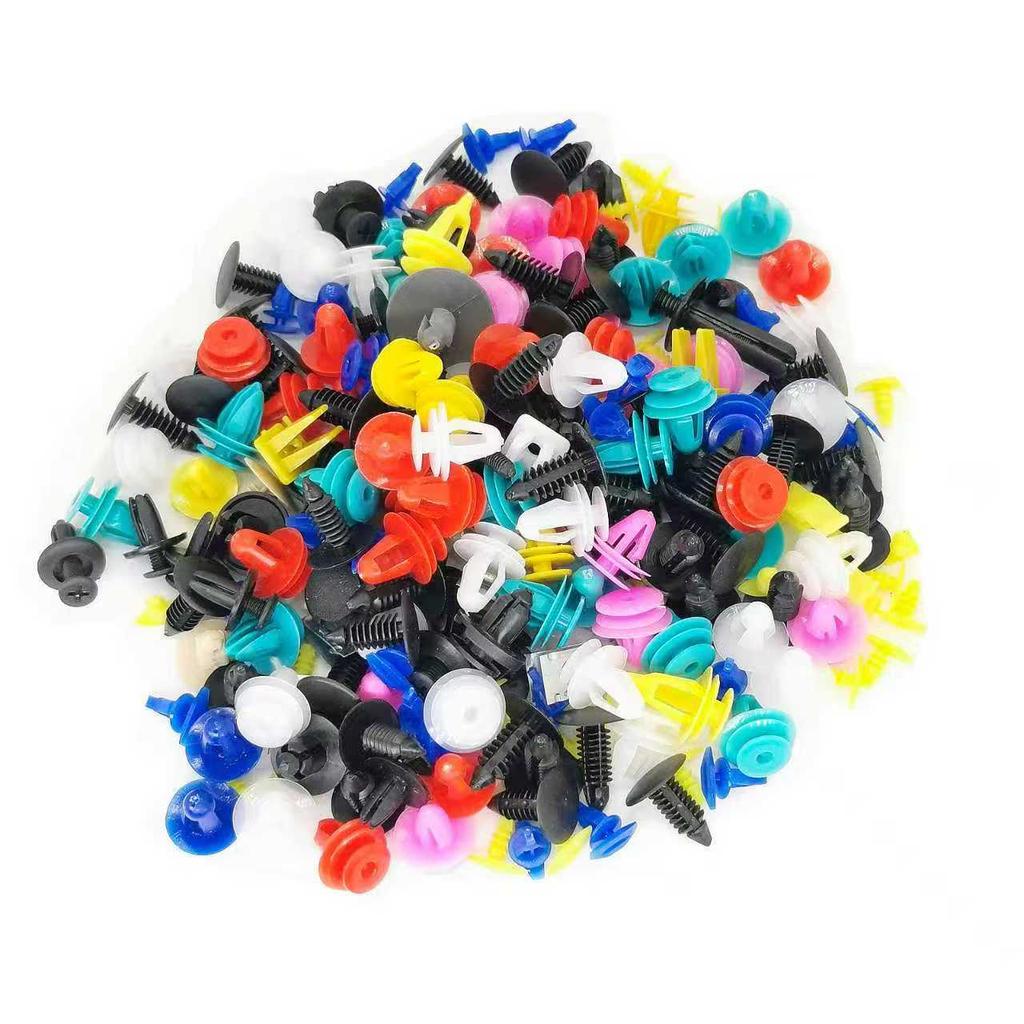 Car Fastener Clips 500Pcs Mixed Car Fastener Universal Car Bumper Retainer Clips Plastic Push Rivet Door Clips Panel
