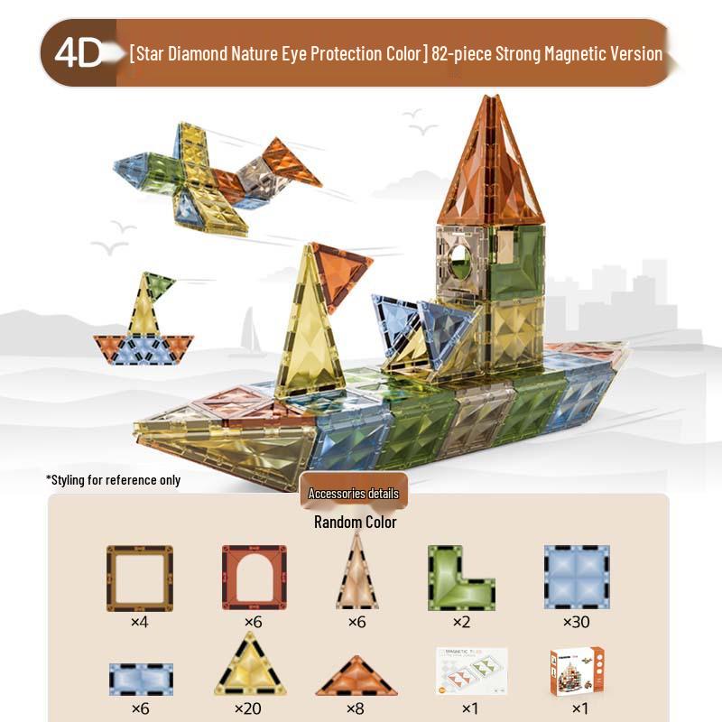 Магнитные плитки для окон «Изумруд»: Образовательные строительные блоки для детей